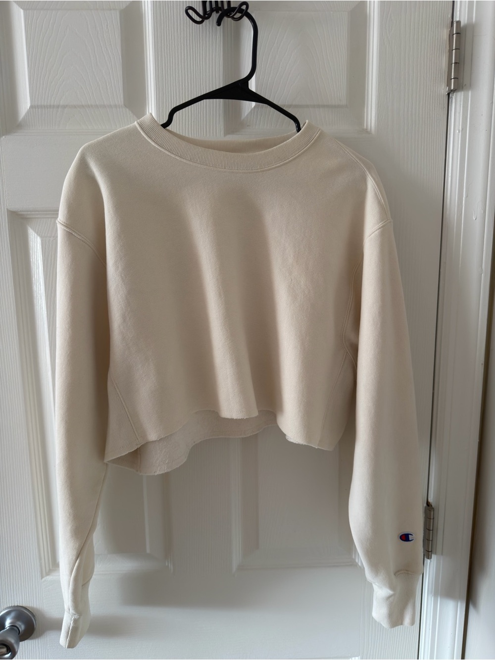 Champion Cropped Crewneck Sweatshirt - Cream